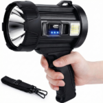 "Rechargeable Spotlight, Super Bright Spotlight Flashlight, Long Running Spot Light Searchlight, Outdoor Handheld LED Flashlight High Lumens with Solar Panels for Hunting Camping Boat " - Image 11