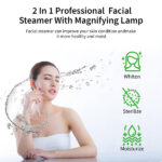 2 in 1 Facial Steamer with 3X Magnifying Lamp, Esthetician Steamer Professional Aromatherapy Humidifier Face Spa Mist Steam for Home Beauty Salon, Personal Skin Care Deep Cleaning - Image 7