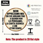 CIFbuy Vintage French Philosophy Of Life Toilet Paper Sign 8x8 Inch Round Aluminum Plaque Funny Decorative Wall Art For Kitchen Dining TikTok, TikTok, Self-pickup Logiopics - Image 3