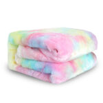 1pc Shaggy Blanket Plush Faux Fur Blanket For Bed Sofa Ultra Soft Luxury Sherpa Blanket Rainbow Colorful Blanke temu can only be self-picked up - Image 3