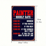 CIFbuy Funny Painter Varnisher Metal Sign, 8x12 Inch Vintage Iron Plate Wall Art, Waterproof Rustproof Durable Indoor Decor, 2D Flat Ho TikTok, TikTok, t Ho Self-pickup Logiopics - Image 2