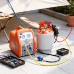 30 lb. Refrigerant Recovery Tank with Float Switch & ¼ to ½ Adaptor(Only refrigerant recovery tank) - Image 8