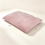 Pink Convertible Corduroy Bean Bag Floor Sofa for Adults, 76.5x55 Inch Sponge Filling Foldable Floor Mattress Guest Bed, Removable Washable Cover Large Lazy Lounger - Image 4