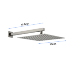 10 inch Wall Mount Rainfall Square Shower Head - Image 2
