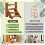 Compact Easy-Assemble Wooden Plant Stand, Succulent Seedling Pot Rack for Window Balcony Desktop - Image 5
