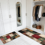 Three-piece kitchen rug set, non-slip and washable, abstract pattern kitchen hallway rug, soft and comfortable, suitable for sinks, floors, entrances, hallways and bathrooms. - Image 8
