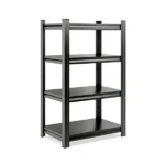4-Tier Adjustable Metal Storage Shelving Unit, Black Heavy Duty Kitchen Organizer for Home Space Saving - Image 2
