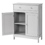 Gray particleboard with melamine veneer, 60*30*80cm, double doors, single drawer, bathroom vanity - Image 6