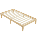 Twin Basic Bed Frame Pine Wood Painted Surface Bed Single Bed 74.41*37.99*12in Wood - Image 2