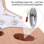 DIY 6 String ST Style Electric Guitar Kits with Mahogany Body, Maple Neck and Accessories - Image 6