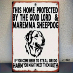 CIFbuy Guardian Dog Maremma Sheepdog Metal Sign, 8x12 Inch" 2D Flat Iron Art, Decor Home Protector Plaque For Living Room 8x1ikTok, 8x1ikTok, t Self-pickup Logiopics - Image 6
