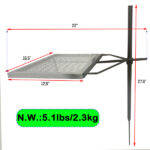 Rotating Campfire Grill,Fire Pit Grill,Heavy Duty Steel Grill,360° Adjustable Open Fire Outdoor Cooking Equipment,Portable Camping Fire Grill for Camping Outdoor Barbecue - Image 3