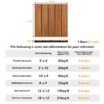 27pcs Wood Interlocking Deck Tiles 11.8"x11.8", Waterproof Flooring Tiles for Indoor and Outdoor, Patio Wood Flooring for Patio Porch Poolside Balcony Backyard, Stripe Pattern - Image 12