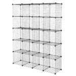 20-Cube Organizer Cube Storage Storage Shelves Wire Cube Storage Origami Shelves Metal Grid Multifunction Shelving Unit Modular Cubbies Organizer Bookcase - Image 5