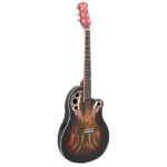Don’t sell on Amazon 41 inch Full-Size Cutaway Acoustic-Electric Guitar Grape Voice Hole Spruce Top Round Back Sunset Color - Image 5