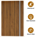 (24 INCH) 5 Pcs Wire Shelf Covers, Foamed PVC Wire Rack Covers for Removable Closet (Not Wood), Pantry Shelves for Cabinet Bathroom Kitchen Shelving Decoration ( WALNUT Color ) - Image 9