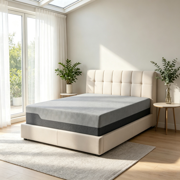 12" Pressure Relief Memory Foam Mattress – Graphene Gel Cooling Copper, Easy Setup Bed in a Box Only mattress