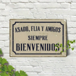 CIFbuy Vintage Spanish Slogan Metal Sign, Asado Familia Y Amigos Siempre Bienvenidos Iron Wall Decor, 2D Flat 7.87x11.81In Retro Tin Pl TikTok, TikTok, n Pl Self-pickup Logiopics - Image 8