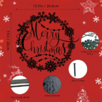 CIFbuy Elegant Christmas Metal Wall Art Holiday Welcome Sign Indoor Outdoor Decor Gift (TikTok, temu pick-up service) - Image 2