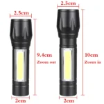 10Pcs Mini Zoomable LED Flashlight USB RechargeableCamping Hiking Flashlight Work light (US Logistics For USPS/DHL/Fedex/UPS. No designated logistics accepted TK/TMEU only For self-pickup - Image 4