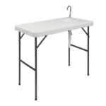 40"L x 20"W Plastic Adjustable Height Fold-in-Half Folding Table, White (Shipment from Walmart) - Image 7