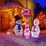 Lighted STOP Sign Christmas Yard Decorations, Pre-lit Road Sign SANTA STOP HERE with 70 LED White Lights and Stakes for Xmas Outdoor Holiday Indoor Decor Lighted Holiday Displays - Image 22