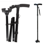 5-Levels Adjustable Height Walking Stick Portable Foldable Cane Travel Camping Hiking Walking Cane w/LED Light (US Logistics For USPS/DHL/Fedex/UPS. No designated logistics accepted TK/TMEU only For self-pickup - Image 7