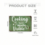 CIFbuy Cooking Is Love Made Visible Metal Tin Sign, Rustic Farmhouse Wall Decor, Vintage Funny Kitchen Plaque, Kitchen Plaque, 8x12in Unframed Metal Ar VisibleikTok, VisibleikTok, nny Kitchen Plaque Self-c ckup Logiop Ar - Image 2