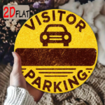 CIFbuy 2D Flat Aluminum Round Outdoor Sign 7.87x7.87 Inch, "" Outdoor Sign, 7.87x7.87 Inch Visitor Parking Symbol Car Design Wall TikTok, TikTok, tememu Self-pickup LogiWaics - Image 5