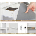Old Code 36347634 Particleboard Triamine Veneer 5 Pumps 2 Shelves Mirror Cabinet Three Dimming Light Bulb Dressing Table Set White - Image 5