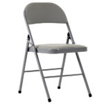 Same code 52529768 4pcs Elegant Foldable Iron & PVC Chairs for Convention & Exhibition Gray - Image 14