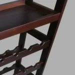 Solid Wood 18-Bottle Freestanding Wine Rack with Tabletop and Tray - Image 4