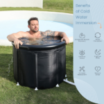 XXL Ice Bath Tub 102 GL cold plunge tub Portable Plunge Pool multi-level portable bathtub for Outdoor Gym Treatments, Foldable Basin - Image 3