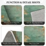 Three-piece kitchen rug set, non-slip and washable, abstract pattern kitchen hallway rug, soft and comfortable, suitable for sinks, floors, entrances, hallways and bathrooms. - Image 3