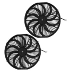2X 16 IN Electric Radiator Cooling Slim Fan Assembly 12V 120W Universal Fitment