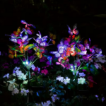 4-piece set of 160 LED 68 butterfly solar lights, used for garden and yard decoration, Christmas decorations, Mother's Day gifts for mothers - Image 2