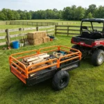 1500 lbs Heavy Duty ATV Dump Trailer, 15 Cu. Ft. Tow Behind Garden Cart with Removable Sides & 2 Tires - Image 4