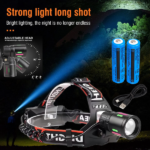 USB Rechargeable LED Headlamp Zoomable 3-Modes Camping Hiking HeadLamp Worklight (US Logistics For USPS/DHL/Fedex/UPS. No designated logistics accepted TK/TMEU only For self-pickup - Image 9