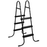 3-Step 42in Iron Pool Ladder (Black Frame + Black Steps) - Image 2