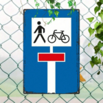 CIFbuy Aluminum German Traffic Sign Dead-End Road Warning, Retro Vintage Wall Art For Bicycles, Pedestrians 2D Flat Decor 8x12 Inch ikTok, ikTok, icycles Self- Sckup LogiopchArt - Image 8