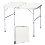 180 x 60 x 70cm Aluminum Alloy Folding Table White - Image 36