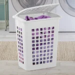 Laundry Hamper, Plastic, Jumbo Size with Lid and Carry Handles, White, Pack of 4 (Shipment from Walmart) - Image 6