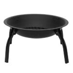 22" Four - legged Folding Iron Brazier Wood Burning Fire Pit Decoration for Backyard Poolside - Image 3