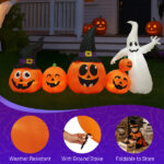 8FT Long Halloween Inflatables Pumpkins Ghost Outdoor Decorations, Blow Up Yard Decoration with Built-in LEDs Lighted for Lawn Garden Outside Indoor Decor - Image 8