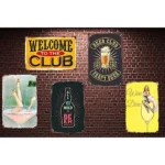CIFbuy Retro Funny Metal Tin Sign Hiding From Wife Wall Decor For Bar Home Outdoor (TikTok, temu pick-up service) - Image 5