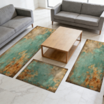 Three-piece kitchen rug set, non-slip and washable, abstract pattern kitchen hallway rug, soft and comfortable, suitable for sinks, floors, entrances, hallways and bathrooms. - Image 9