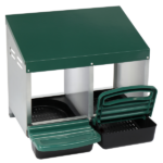 2 Compartment Roll Out Chicken Nesting Box with Plastic Basket, Egg Nest Box Chicken Laying Box Hens Chicken Coop Box, Green - Image 7
