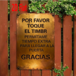 CIFbuy Polite Door Knocking Sign 2D Flat Unframed Iron" Please Ring Doorbell Bilingual Spanish, Allow Extra Time To Reach Door De Unframed IrikTok, Unframed IrikTok, t Self-pickup Logiopics - Image 6