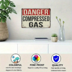 CIFbuy Danger Compressed Gas Metal Sign 8x12 Inch Tin Warning Sign, 2D Flat Printed Iron Square Wall Art For Home Bar Garage Club Resta TikTok, TikTok, Self-pickup Logiopics - Image 5