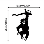 CIFbuy Colorful Monkey Garden Decor Outdoor iron Animal Silhouette Wall Art Patio Lawn Sculpture (TikTok, temu pick-up service) - Image 5